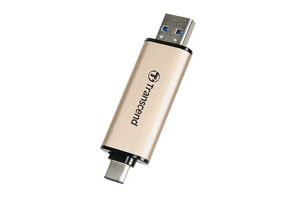 Transcend 256GB Jf930C USB 3.2 Dual Type-A & Type-C High Performance Long Endurance Flash Drive 420MB/S Read 400MB/S Write