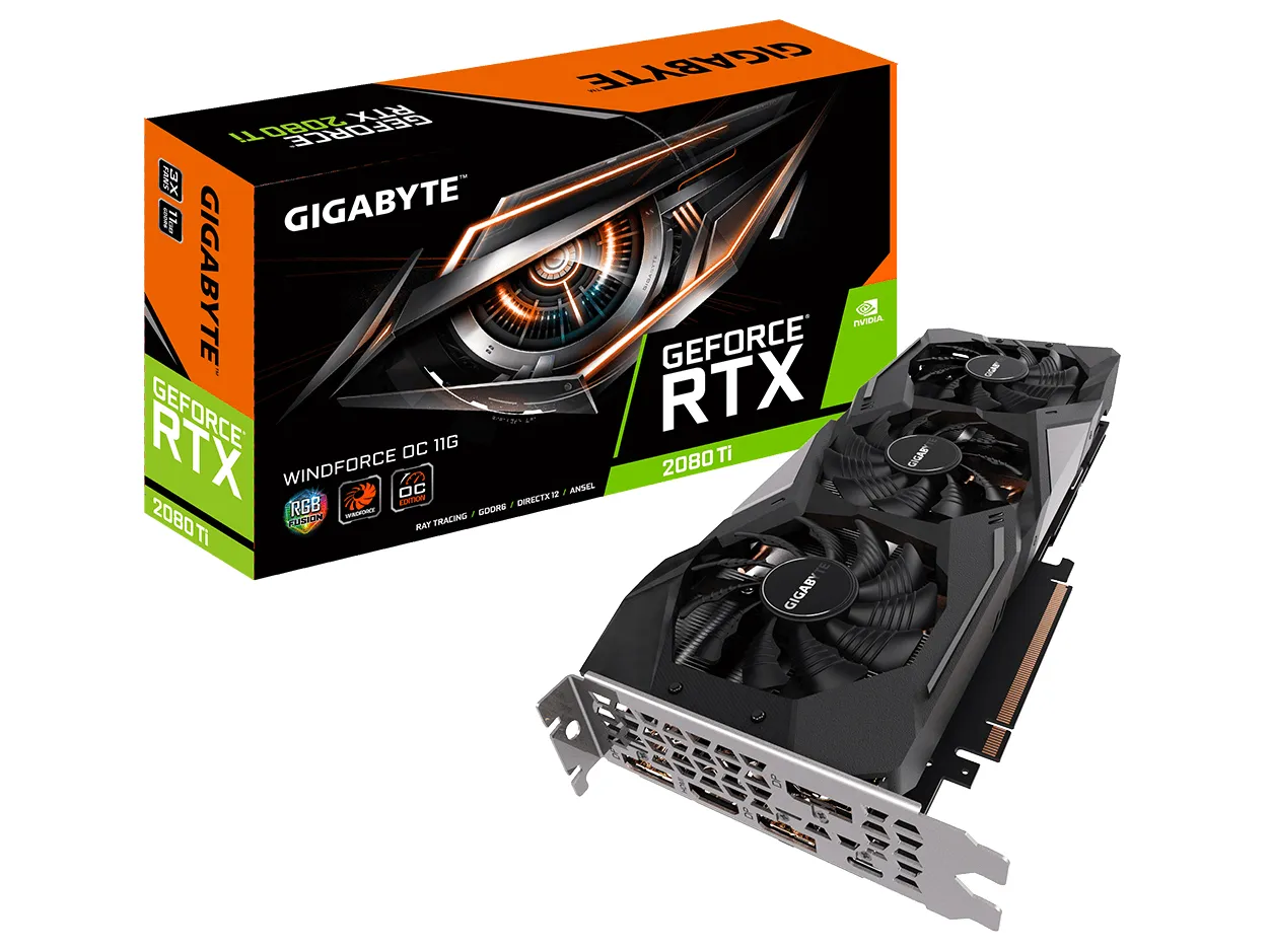 Gigabyte Nvidia RTX 2080Ti Windforce 3 11246 MB GDDR6 PCIexpress Graphics Card