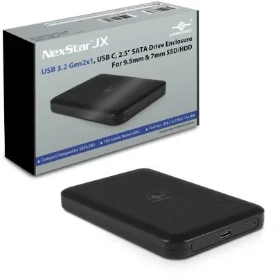 Vantec Nexstar Jx Nst-258B3 USB 3.2 Gen 2X1 Type-C & Type-A Comatible 2.5" Disk Enclosure 9.5mm & 7mm Drive Supported