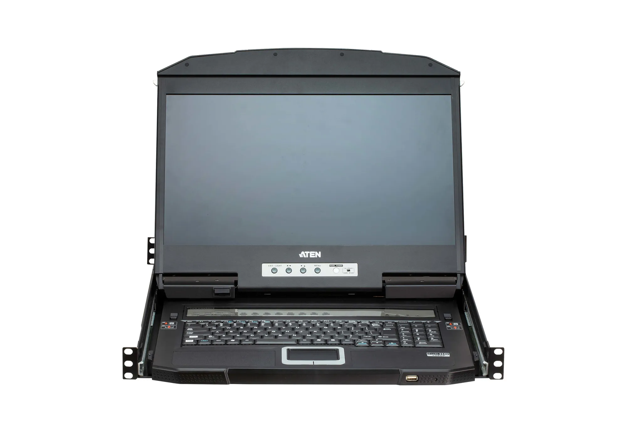 Aten 4-Port USB HDMI Multi-View Dual Rail Widescreen LCD KVM Switch ) Aten 4-Port USB HDMI Multi-View Dual Rail Widescreen LCD KVM Switch