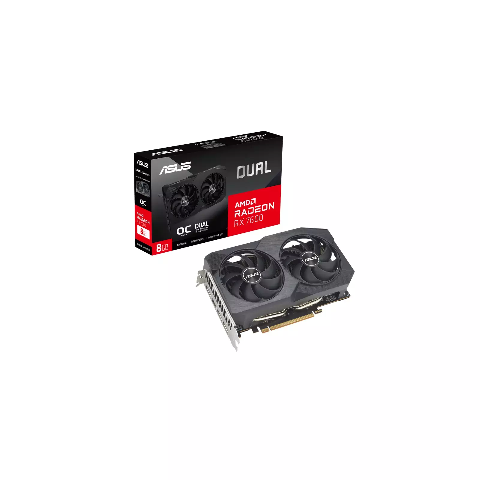 ASUS Dual AMD Radeon RX 7600 8GB GDDR6 Graphics Card 90YV0IH2-M0NA00
